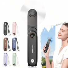 Ventilador Mini Digital Portátil, Ventilador Dobrável Recarregável Leve com Cordão - Ideal para Escritório, Exterior, Viagem e Acampamento - Fique Fresco a Qualquer Momento na Primavera e no Verão, Essenciais para Exterior, Jardim, Viagem, Essenciais Portáteis, Essenciais de Praia, Temporada de Formatura, Formatura, Cerimônia de Formatura, Presente de Formatura, Parabéns Formando, Parabéns Graduado, Orador da Turma, Terminar a Escola, Festa de Formatura, Essenciais para Exterior, Portátil de Viagem, Essenciais de Camping, Ferramentas Portáteis, Essenciais de Verão, Portátil de Verão - Multicolorido - Visão 1