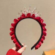 Hair Hoop New Year Headband Zircon Lace Princess Crown Tang Suit Hair Hoop Rhinestone Celebration Hairband - Estilo 5 - Ver 8