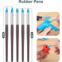 19/27/36件套陶瓷艺术工具套装，包括点彩笔、软陶雕刻刀和陶土纹理印章 - 陶泥工具 - 查看 12