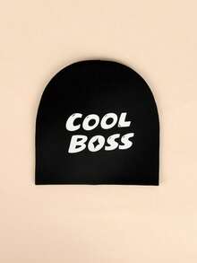 3顶/套 婴儿字母印花棉质针织帽，休闲风格，适合儿童，春秋季 - 彩色 - 查看 5