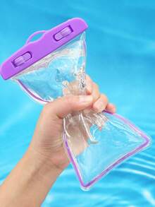4个装夜光防水手机袋，通用防水手机包，夏季防水触屏手机包，防水、透明、密封，带挂绳，适用于水上乐园、海滩、露营、旅行、游泳池、度假 - 查看 10