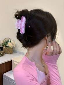 1pc Dopamine Y2K Acetate Large Music Note Hair Claw Clip, Cute Cartoon Hair Clip/Clamp, Funny Character Big Claw Hair Clip For Women, Sweet Girl Daily/Party/Holiday Hair Accessory, Strong Grip Non-Slip Hair Clip Suitable For Thick & Thin Hair, Multiple Styles Available,Summer,Travel - Multicolor - View 12