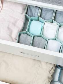 6/12pcs Adjustable Drawer Organizer With Sliding Dividers And Expandable Shelves - Multicolor - View 1