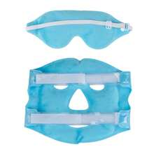 2 piezas Máscara de ojos de tela de peluche con gel, paquete de frío y calor reutilizable, bolsa de hielo con correa ajustable que se adapta a la cara - multicolor - Ver 8