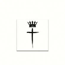 半永久纹身技术，灵感设计，手指和颈部临时纹身贴纸，入门级纹身，防水纹身贴纸，可持续1-2周 - 黑色 - 查看 4