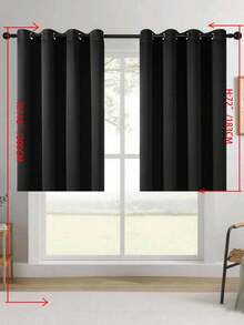 Cortina divisória blackout estilo clássico (1 peça) - Painel superior com ilhós para privacidade e isolamento acústico - Tecido liso de poliéster de alta precisão para porta de pátio ou quarto - Cortina sem cordão com tema campestre para todas as estações, ideal para quarto e sala de estar. - Preto - Ver 31