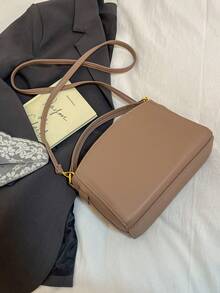 2026新款休闲时尚方形手提包，时尚小众手提包，可单肩斜挎，女士适用 - 卡其色 - 查看 9