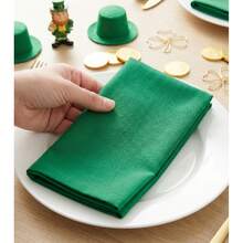 12pcs Solid Color Cloth Napkins, Washable Cotton Table Napkin For Household Dining Fall Autumn Decor Wedding Hotel 45*45cm - St.Patricks Green - View 1