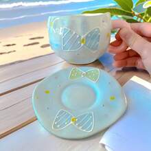 A Set Of Exquisite Coffee Cups And Saucers, An Attractive Afternoon Tea Coffee Cup And Saucer Set. The Cups Are Made Using A High-Temperature Kiln Firing Process, Making Them Heat-Resistant And Non-Slip, Ideal Coffee Containers. A Perfect Gift. - Multiple Selection - View 3