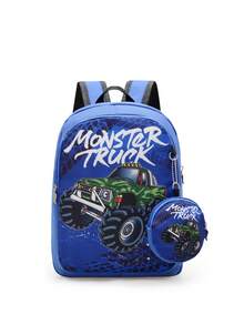 Cute Cartoon Children Backpack, Kindergarten Boys Girls Daypack, Small Kids School Bag - Blue - View 2