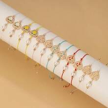 12pcs Minimalist Faux Pearl Bracelet Set Suitable For Daily Wear On Vacation - Imitation Pearl Style - View 4