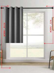 1 件装经典遮光窗帘 - 隔音隐私窗帘，顶部带金属环 - 高精度平纹涤纶面料，适用于卧室、露台门 - 无绳田园风格窗帘，四季皆宜，适用于卧室和客厅 - 深灰色 - 查看 51