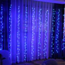 1pc LED Window Curtain Lights - USB Powered, 8 Lighting Modes - Ideal For Wedding, Party, Christmas And Halloween Decoration - USB Curtain Light String - View 23