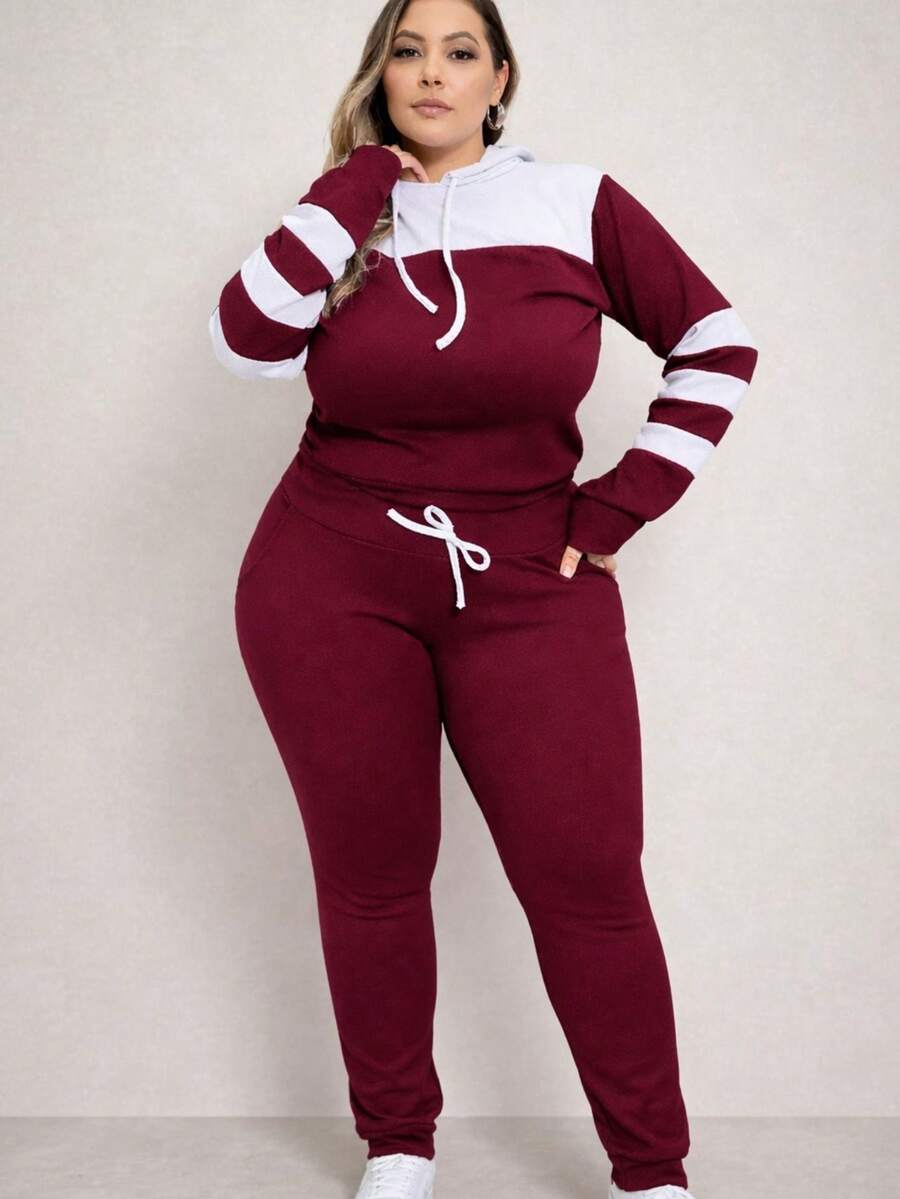 Plus Size Co-Ords - Plus Size Wine - View 1