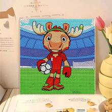 Football Party Supplies Diamond Painting FIFA Peripheral Mascot Diamond Painting Children's Handicraft, Holiday Family Party Gifts, Carnival Festival Supplies, Holiday Small Gifts, Holiday Essentials, Suitable For Various Parties And Event Souvenirs - Multicolor - View 7