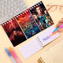 5pcs Red Spiral Notebooks, Student Portable Notebooks, Learning Supplies, Back To School Party Gifts, Random Styles - Multicolor - View 6