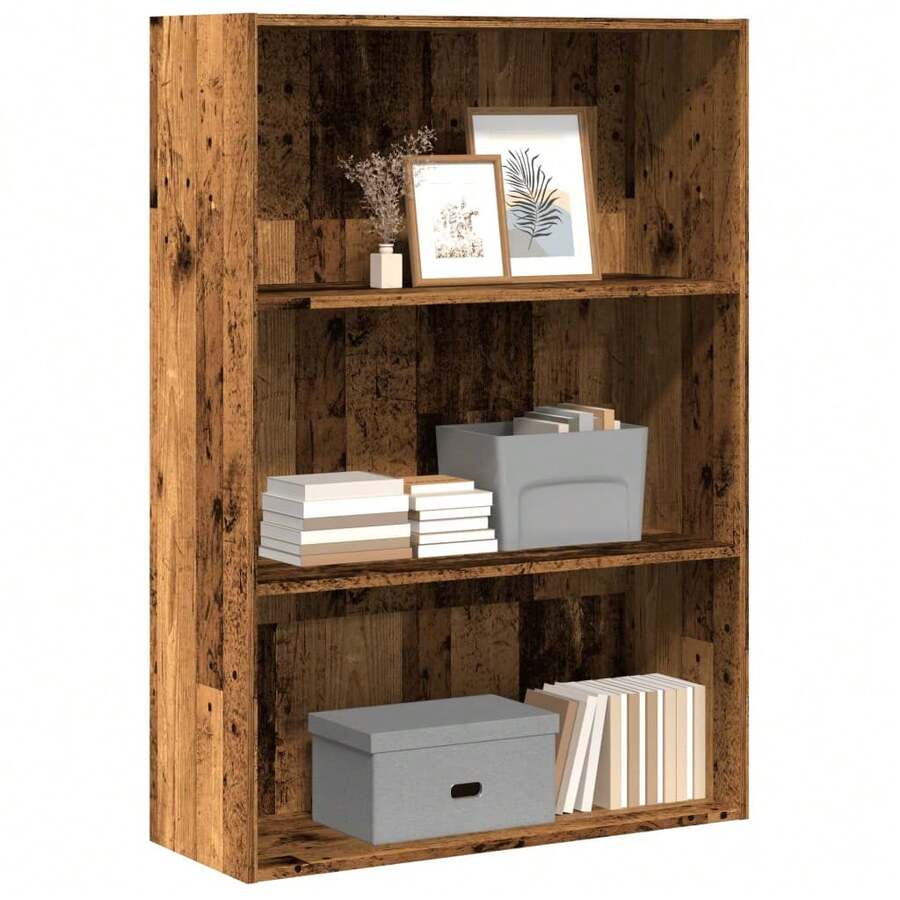 Bookcase Old Wood 80x30x114 Cm Engineered Wood - Brown - View 1
