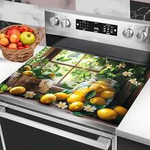 1pc, 2D Rubber Furnace Cover Pad, With Non-Slip And Heat-Resistant Synthetic Surface, Is Suitable For Glass Electric Furnace, With Scratch-Proof Function, And Can Be Used As Oven, Washing Machine And Dryer. - Multicolor - View 5