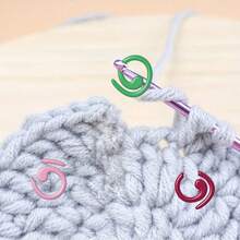 10/20/30/50/60/100 Pcs Multi-Color Metal Crochet Stitch Markers, Open Metal Stitch Markers With Storage Box, For Crochet Garment Marking, DIY Craft Projects, Sewing Thread Needle Knitting Stitch Tracking Markers - Ten Colors - View 7