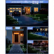 Solar Lights Outdoor Waterproof, Stainless Steel LED Solar Garden Lights For Patio, Lawn, Yard And Landscape, Garden Decor Patio Decor (8/12/16Pack) - 暖白色 - 查看 3
