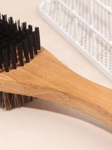 Bàn chải râu hai mặt dành cho nam giới, lông lợn rừng và nylon, thân bàn chải bằng gỗ. - Nhiều màu - Xem 3