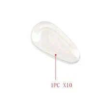 4/10 piezas Almohadillas nasales de silicona para gafas, almohadillas nasales de goma transparentes, almohadillas nasales de silicona antideslizantes para gafas, gafas antideslizantes, almohadillas nasales de moda para gafas - Multicolor - Ver 10