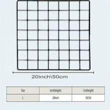 1pc Black/White Iron Wire Grid Wall Shelf With Ledge - Multi-Compartment Storage Rack For Home, Office, Dorm Decor - Space-Saving Photo, Plant & Accessory Display Board, Dorm Decor, Classic Design, Sturdy Structure, Hanging Shelf - Multicolor - View 16