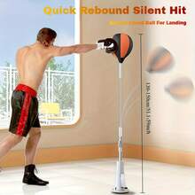 51.1-59 Inch Height Adjustable Boxing Punching Ball With Spring, Includes Pump And Screw Wrench, Freestanding Base For Home Use, Training Reaction Speed Ball, No Battery Required - Boxing Ball - View 4