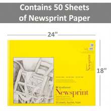 Strathmore Smooth Newsprint Paper Pad 307018-50 hojas - Derecho - Ver 3