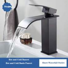 Waterfall Basin Faucet Hot & Cold Short Design Cost-Effective Bathroom Fixture - Multicolor - View 9