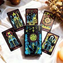 Bộ bài Tarot Neon Tối Giản Tinh Tế - 78 lá, Thích Hợp Cho Các Buổi Tụ Họp Gia Đình/Bộ Sưu Tập Nghệ Thuật/Các Hoạt Động Gia Đình, Nghệ Thuật Cao Cấp, Thiết Kế Neon Tối Giản Phổ Biến, Chất Liệu Neon Cao Cấp, Thích Hợp Cho Các Nhà Sưu Tập Nghệ Thuật, Người Yêu Thích Tarot, Người Yêu Thích Neon Tối Giản, Người Yêu Thích Hoạt Động Gia Đình, Người Hiểu Biết Nghệ Thuật. - Neon tối giản - Xem 8