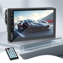 HIPPCRON 7英寸单DIN车载MP5播放器，高清触摸屏多媒体播放器，支持FM、AUX、USB和MirrorLink，安装简便 - 不含方向盤控制器和後視攝像頭 - 查看 10