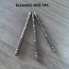 4-Flute Eccentric Tungsten Carbide Drill Bit Set - High Speed & Wear-Resistant, Suitable For Dry Drilling Tiles, Ceramics, Glass, Marble, Concrete And Stainless Steel - A - View 10