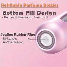 Double Glass Perfume Bottle Multi-Color 5ml Fine Mist Spray Bottle Bottom Fill Perfume Dispenser Portable Press Bottle - 1件,顏色隨機 - 查看 6