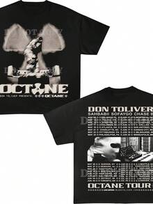 D Tolr Octane Tour Graphic Tee Hip Hop Streetwear - Black - View 1