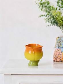 1 chiếc cốc sứ hình hoa thủ công sáng tạo dùng để đựng tráng miệng/kem. - Nhiều màu - Xem 10