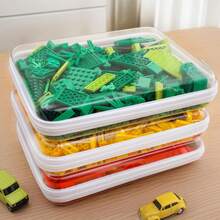 3 PiecesLarge Transparent Hard-Shell Zippered Cases - Diaper Organizer Bags, Waterproof Cosmetic Pouches, Kids' Toy Storage Containers, Organizer Cases - Multicolor - View 10