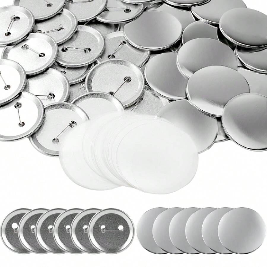 100PCS Insignias de Botón, 58MM Suministros Para Hacer Botones, Kit de Insignias para Insignias Diy, Kit de Insignia de Pin de Botón(58MM/2.28 Pulgadas) - A - Ver 1