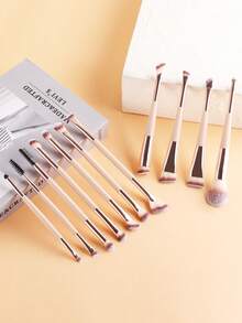 ronshadow 12Pcs Makeup Brushes Set Foundation Concealer Eyeshadow Eyebrow Brush Beauty Cosmetic Tools - Multicolor - View 3