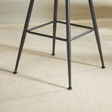 3-Piece Bar Table And Stool Set, 31.5-Inch Round Table With Two Stools, Wooden Dining Table With Ring-Shaped Metal Footrest. Suitable For Dining Rooms, Cafes, Bars, Living Rooms, Etc. - Black - View 11