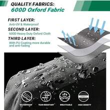 Funda de chimenea impermeable para chimenea duradera resistente 600D Oxford protectora para exteriores para chimenea 48 x 12 x 24 pulgadas color negro - Negro - Ver 5