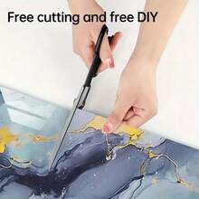 Deluxe 3D Marble Effect Vinyl Wall Tiles - 10/30pcs Set, Self-Adhesive, Waterproof, Easy To Clean, Multi-Functional For Kitchen, Bathroom, Living Room, Bedroom - Polyester, No Electricity Needed - Tile Stickers - View 5