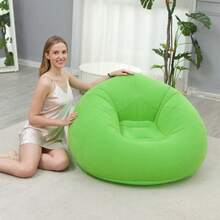 Sillones Inflables Grandes y Cómodos, Sillón Reclinable de PVC, Sofás Tipo Puf, Puf, Sofá Tatami, Suministros para Sala de Estar, Camping al Aire Libre - Azul - Ver 9