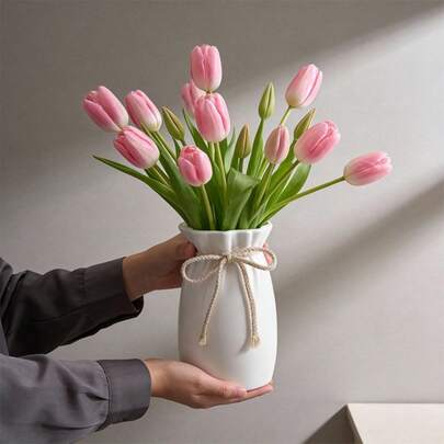 Bộ 2 bình hoa kiểu Ins, bình hoa tối giản trang trí phòng ngủ, bàn ăn, phòng khách, tiền sảnh, vật dụng trang trí hoa cần thiết.