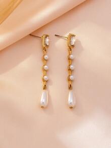 1 par de pendientes versátiles y casuales para mujer - Multicolor - Ver 3