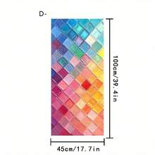1/5 pièces Autocollants de fenêtre en mosaïque carrée de dopamine colorée, film de confidentialité à adsorption électrostatique réutilisable en PVC, convient pour les salles de bains, les bureaux, les pièces, les cuisines et la décoration d'intérieur. - Autocollant en verre dépoli - Voir 13