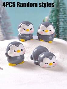 1/4/6/7/8件套迷你可爱企鹅摆件，企鹅装饰品，桌面摆件，花园摆件，汽车摆件，雪景微景观摆件，适合作为朋友生日礼物、节日礼物、派对小礼物、新年盆栽、室内装饰、派对礼品袋填充物、复活节礼物、趣味礼物 - 彩色 - 查看 13