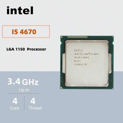 intel معالج إنتل كور آي 5 4670 بسرعة 3.4 جيجاهرتز و ذاكرة كاش 6 ميجابايت، المقبس LGA 1150، رباعي النواة