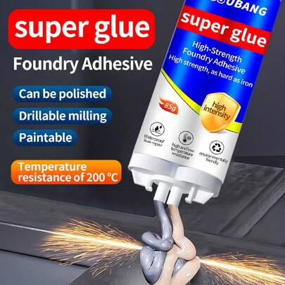 1/2pcs A+B Super Adhesive/Casting Adhesive/Metal Repair Adhesive, Suitable For Radiator, Water Tank, Oil Tank, Metal, Iron, Solar, Pipe Leak-Proof Special Welding Adhesive, Heat-Resistant Cold Welding Epoxy Resin Repair Adhesive