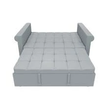 SOFÁ CAMA CONVERTIBLE DE TERCIOPELO PARA 2 PERSONAS – SOFÁ CAMA EXTRAÍBLE GRIS CON BOLSILLO LATERAL, DISEÑO COMPACTO PARA ESPACIOS PEQUEÑOS, APARTAMENTOS, HABITACIONES DE INVITADOS - 1 - Ver 6